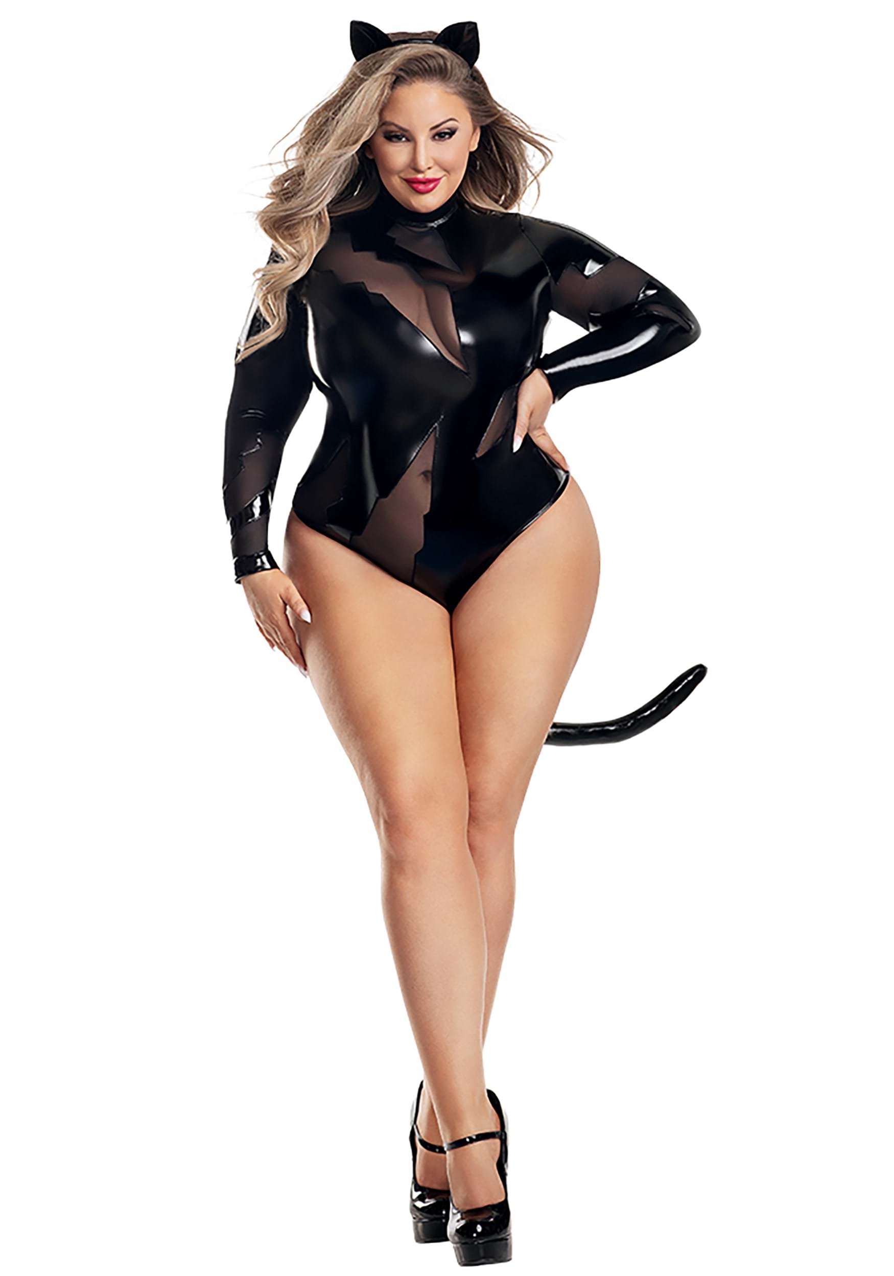 Women's Sexy Plus Size Cat Scratch Fever Costume