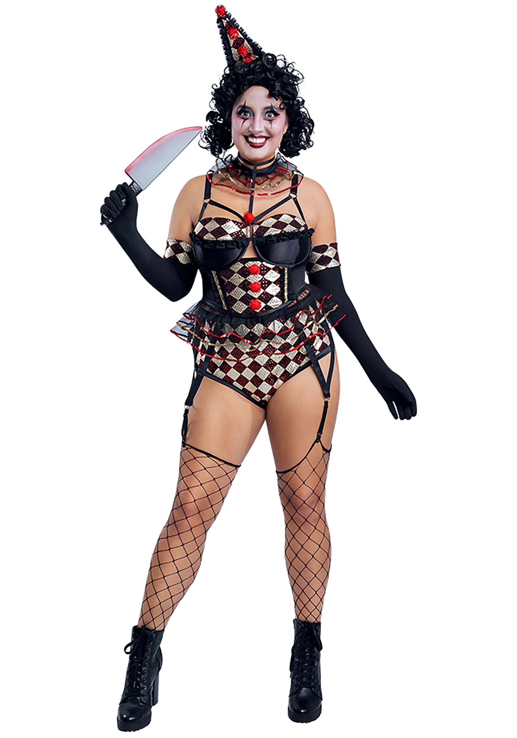 Women’s Sexy Plus Size Killer Clown Costume