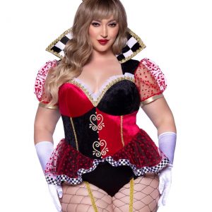 Women's Sexy Plus Size Royal Queen of Hearts Costume