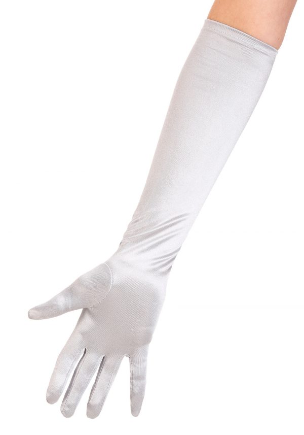 Women's Silver Costume Gloves