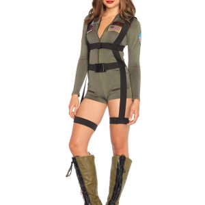 Women's Top Gun Romper Costume