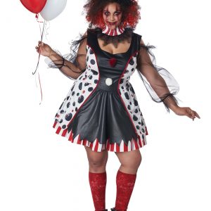 Women's Twisted Clown Plus Size Costume