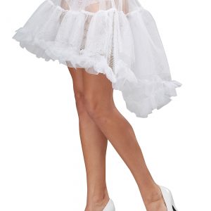 Women's White High Low Petticoat