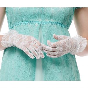 Women's White Lace Gloves