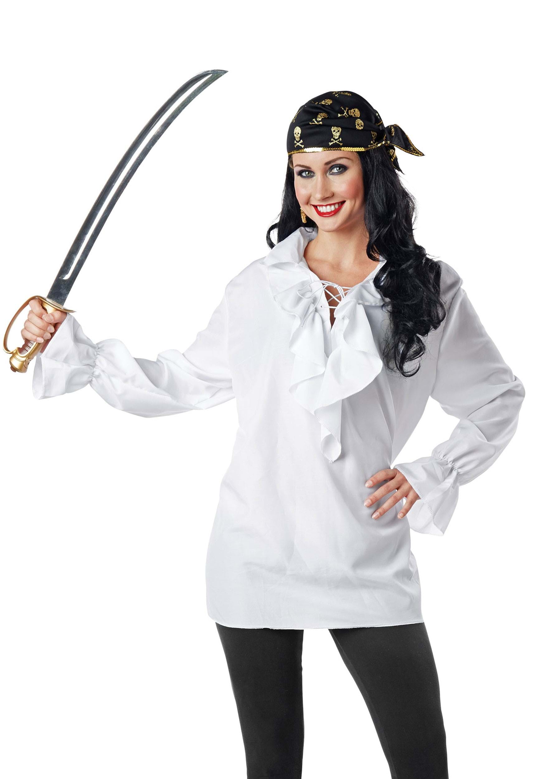 Women's White Pirate Shirt