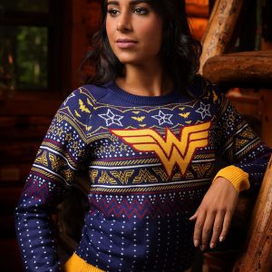Wonder Woman Navy Women's Ugly Christmas Sweater