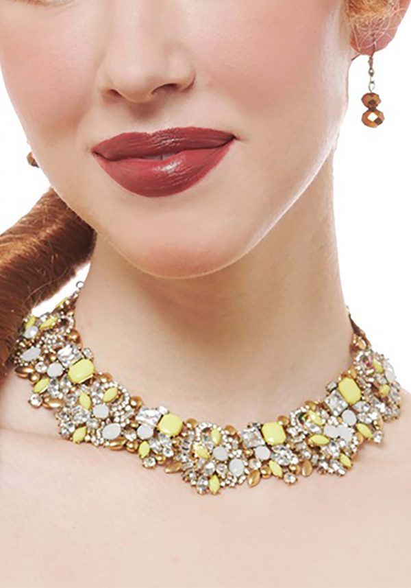 Yellow Cluster Collar Women's Necklace
