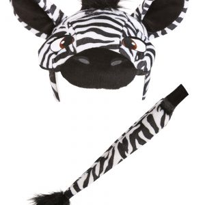 Zebra Headband & Tail Plush Kit